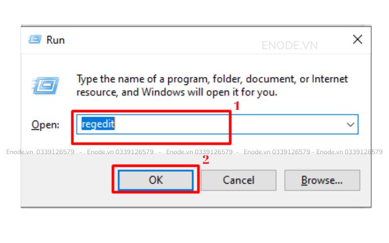 Mở cửa sổ Windows Registry