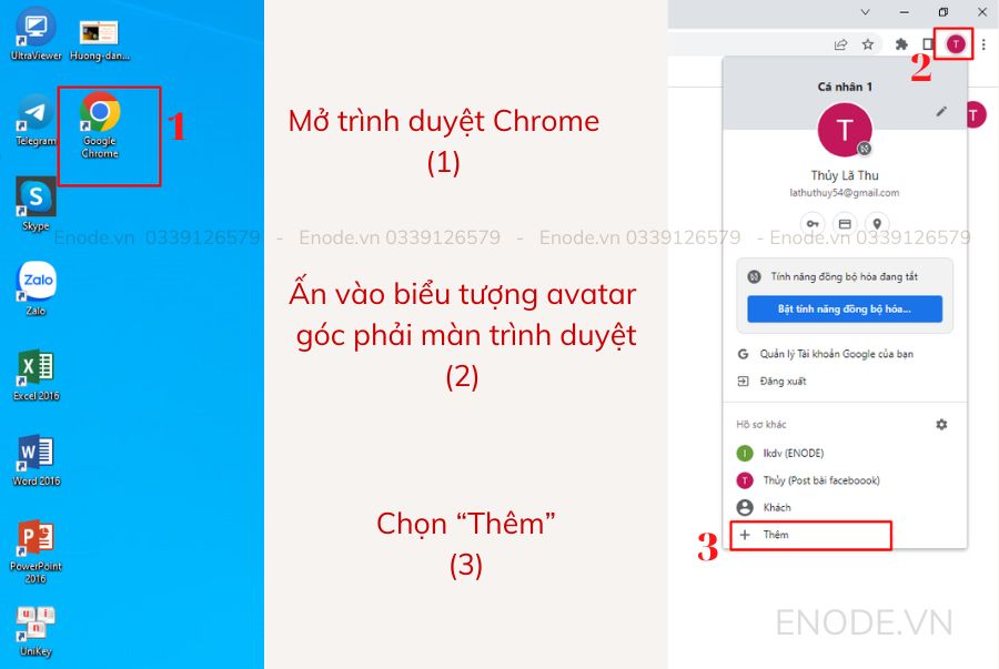 Mở trình duyệt Chrome