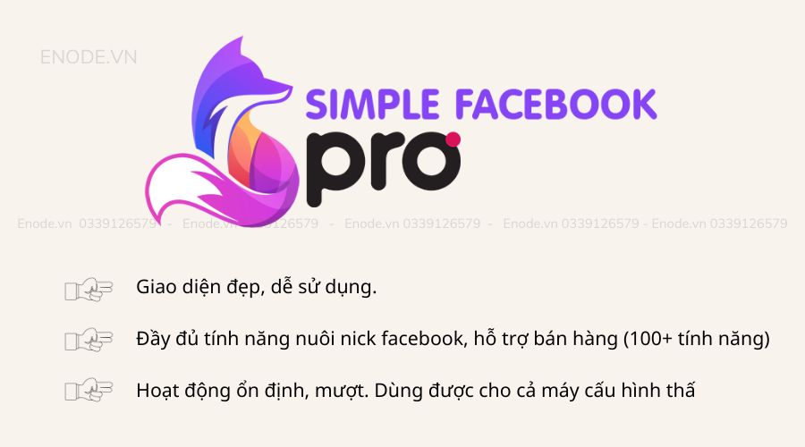 Phần mềm Simple Facebook Pro với nhiều lợi ích khi nuôi acc Facebook