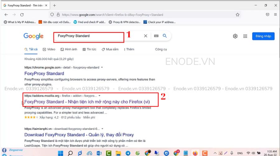 Tìm kiếm từ khóa foxyproxy standard