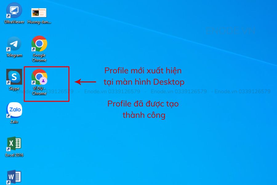 Tạo Profile Google Chrom thành công
