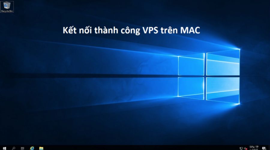 Giao diện đăng nhập VPS trên MacOS thành công