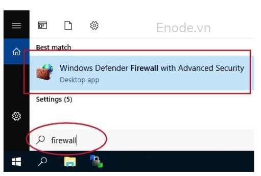 Khởi chạy Windows Defender Firewall with Advanced Security
