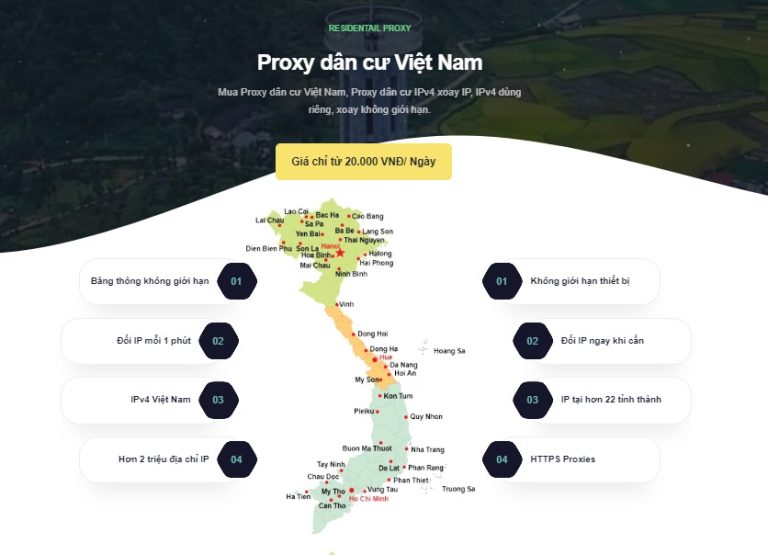 Mua thuê IPv4 Dân Cư Việt Nam Xoay tại 1proxy.vn có tốt không