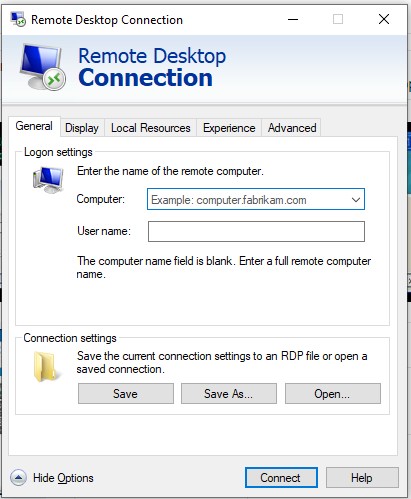 Đăng nhập VPS Windows qua Remote Desktop Connection