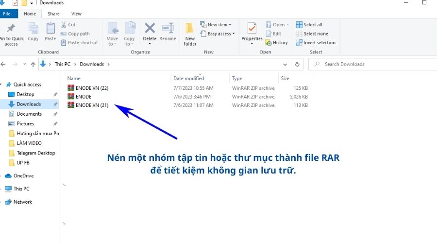 Tiết kiệm không gian lưu trữ khi lưu file dưới dạng RAR