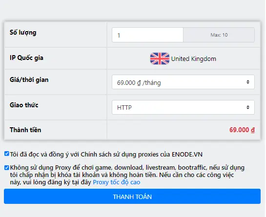 Mua Proxy Anh tại Enode