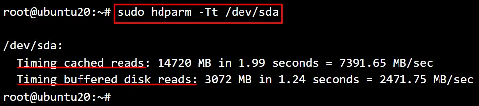 Đo tốc độ ổ cứng VPS Ubuntu 20.04 bằng lệnh hdparm