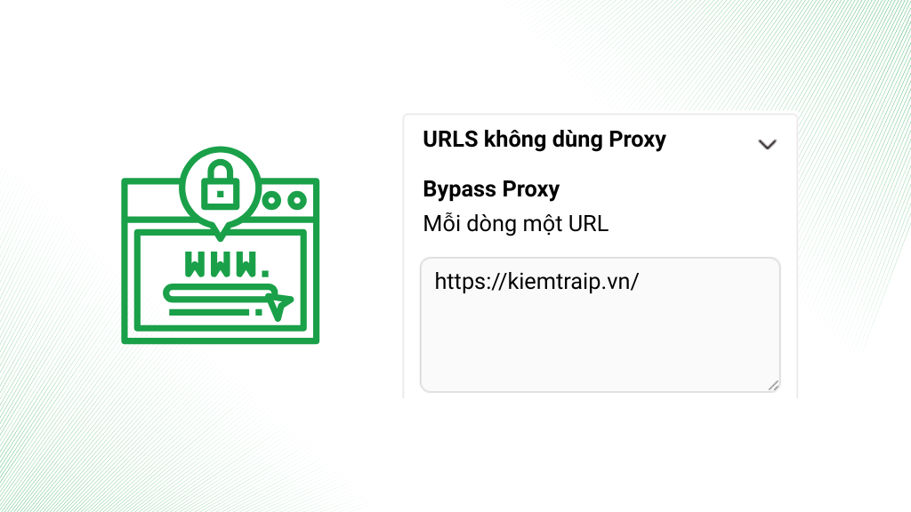 URLS không dùng Proxy