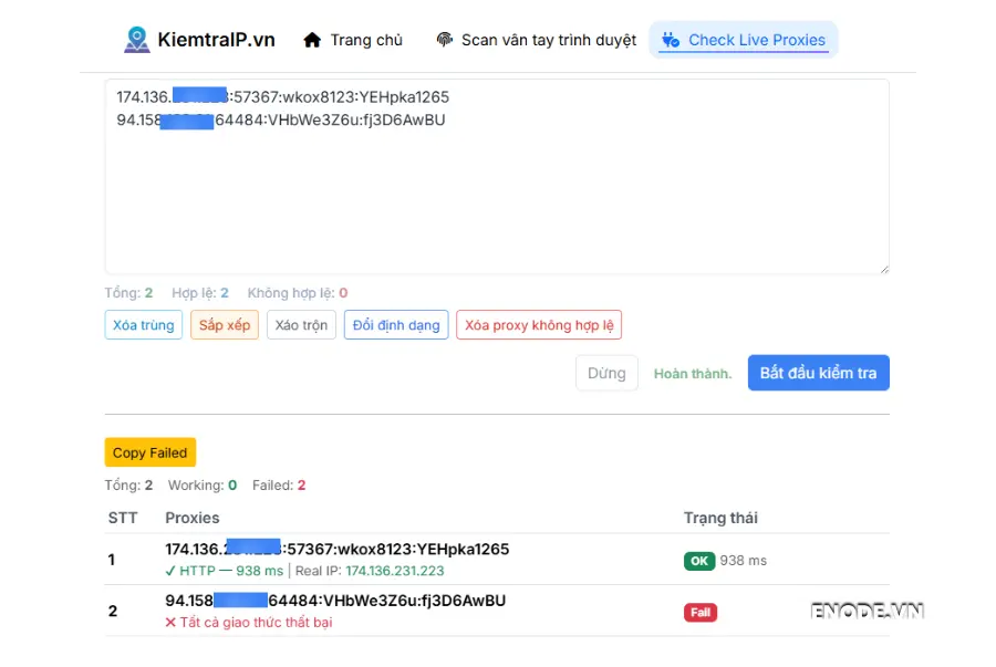 Check live proxy hiệu quả tại trang kiemtraip.vn