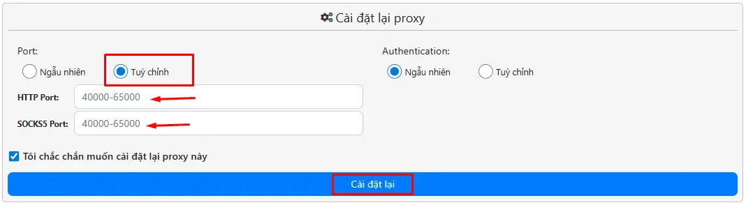 Đổi port proxy tĩnh tại Enode