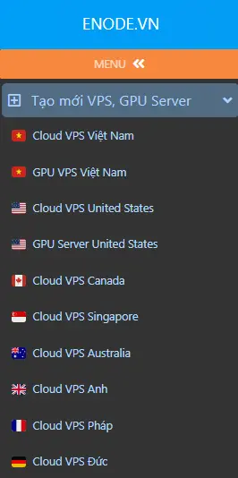 Tham khảo VPS đa quốc gia tại Enode website cung cấp VPS uy tín